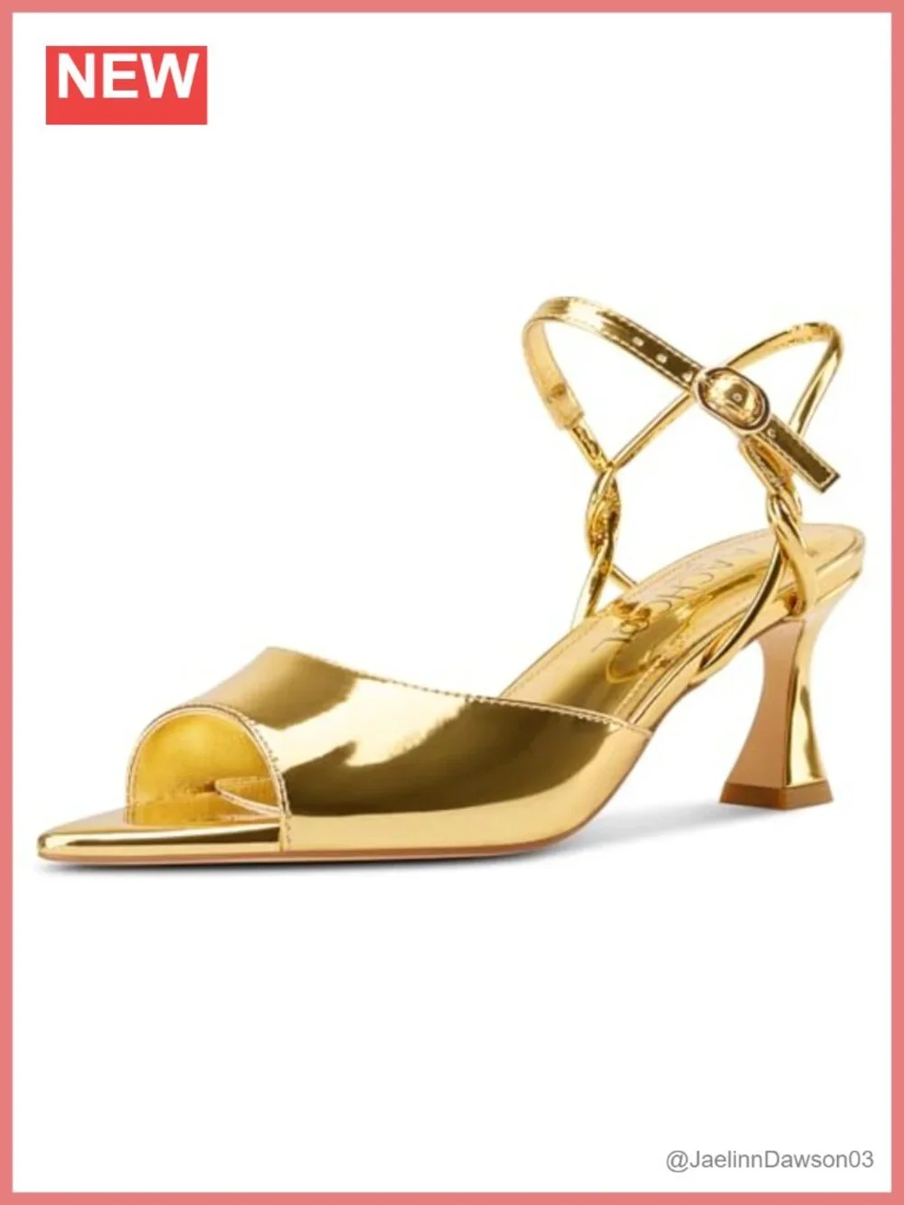 Strappy Kitten Heel Sandals Pointed Peep Toe Ankle Strap Faux Leather Party